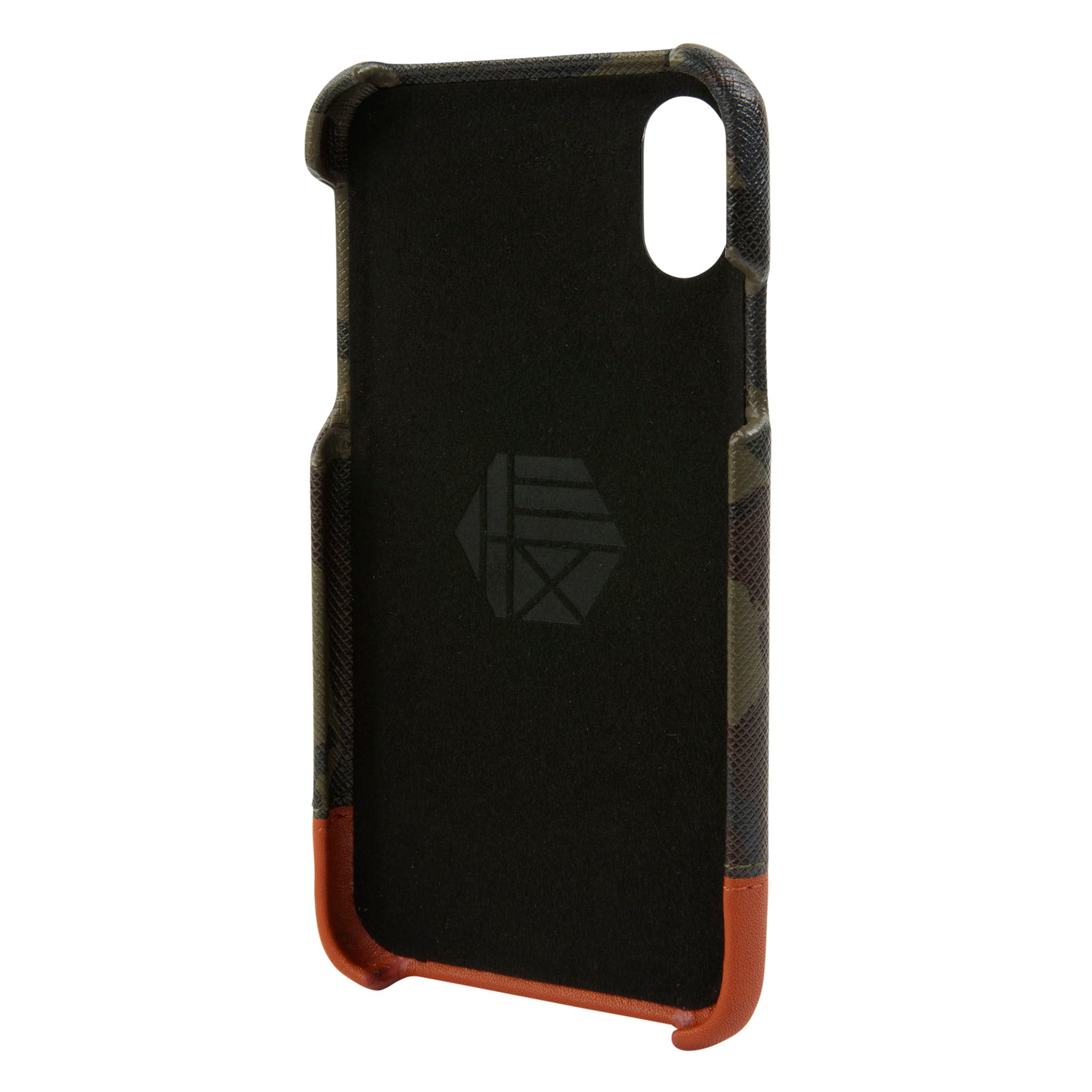 Camo Leather Shield Wallet for iPhone Xs