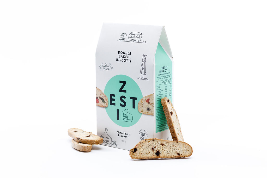 Zesti Christmas Biscotti with biscuits