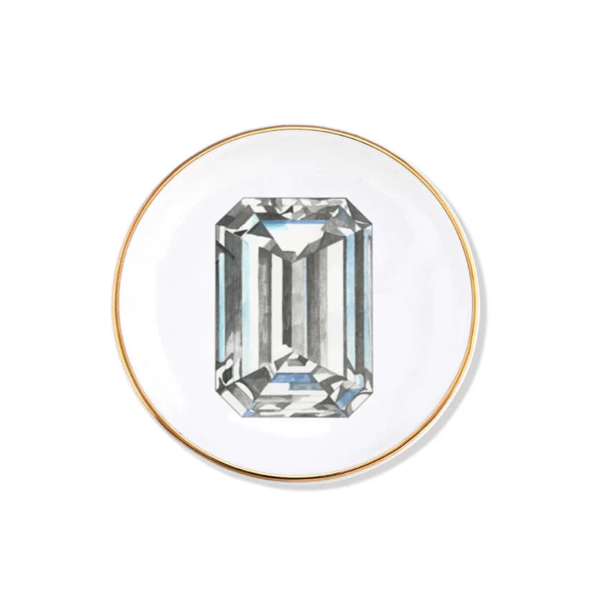 Emerald Cut Diamond Ring Dish