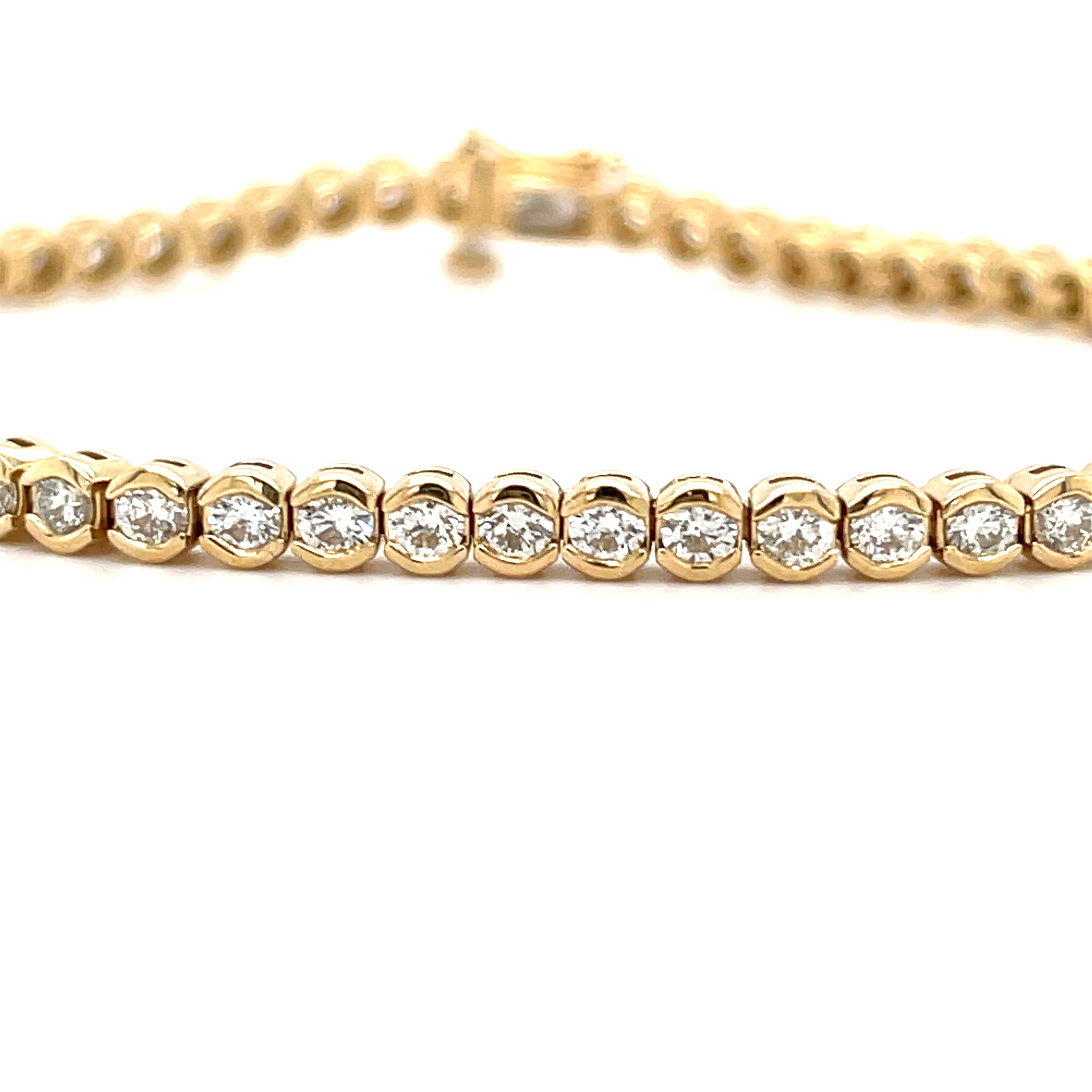 Bezel Diamond Tennis Bracelet