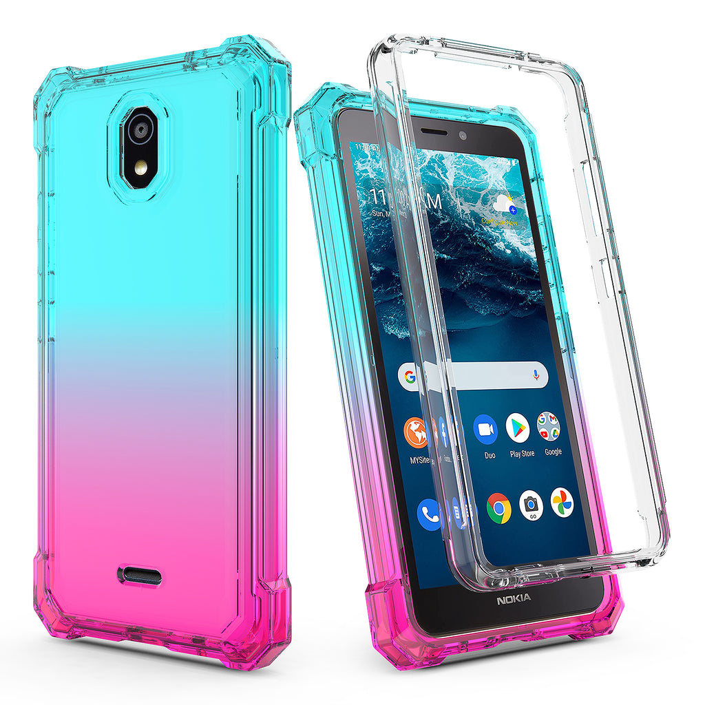 For Nokia C100 Case with Temper Glass Screen Full-Body Rugge – Phone Cases and accessories