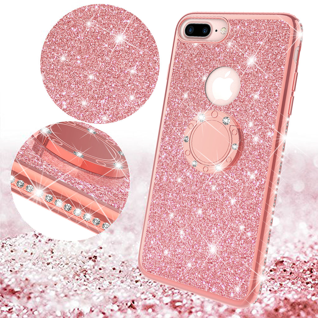 Apple Iphone 7 Plus Case Glitter Cute Phone Case Girls With Kickstand Coverlab