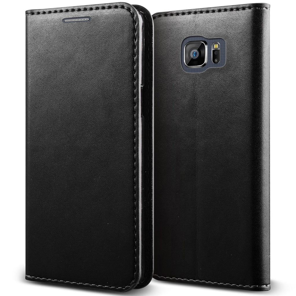 accu verrader bijvoorbeeld Samsung Galaxy S6 Edge Plus Case, Genuine Leather Magnetic Fold[Kickst –  SPY Phone Cases and accessories