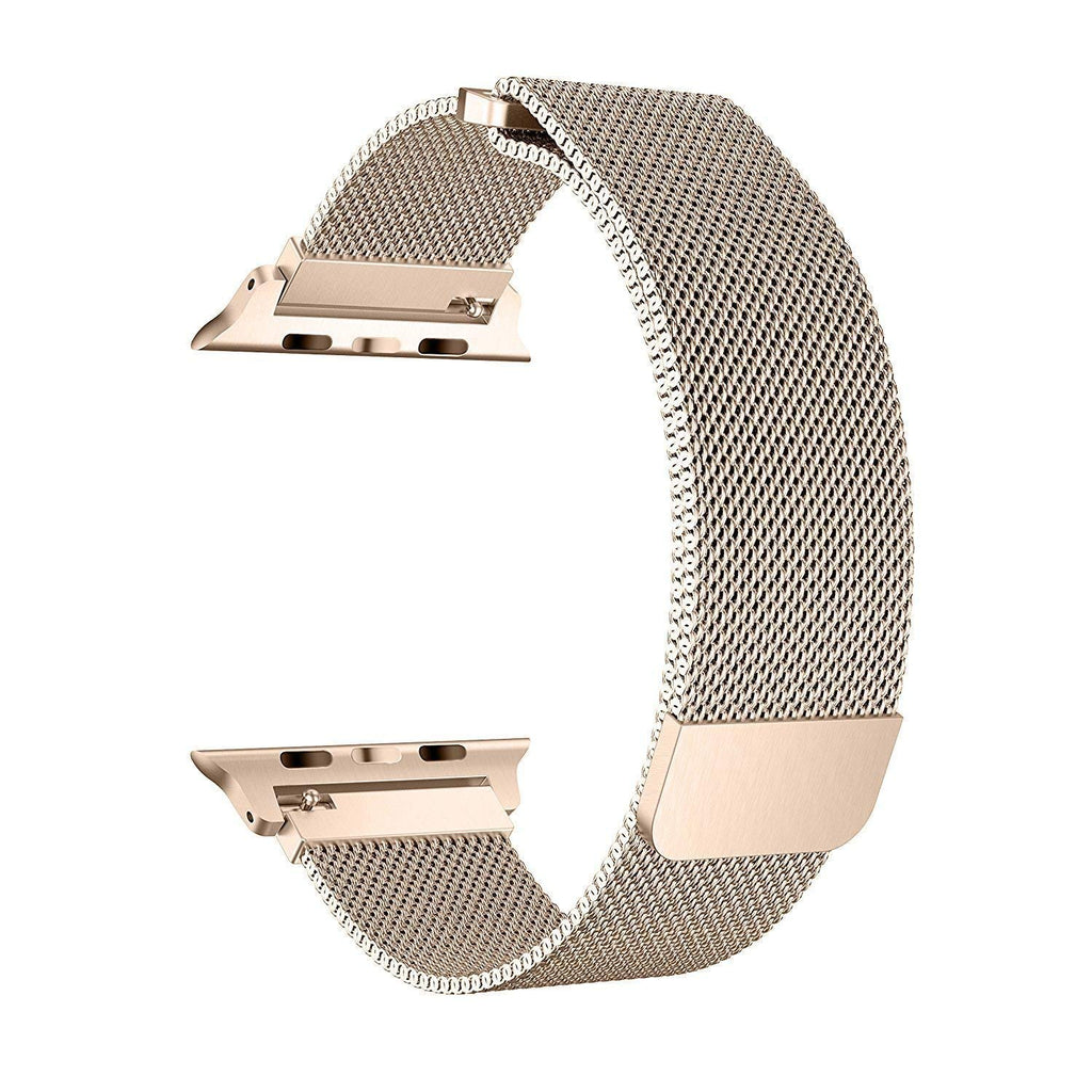 Noir Apple Watch Band 38mm, Stainless Steel Mesh Milanese Loop