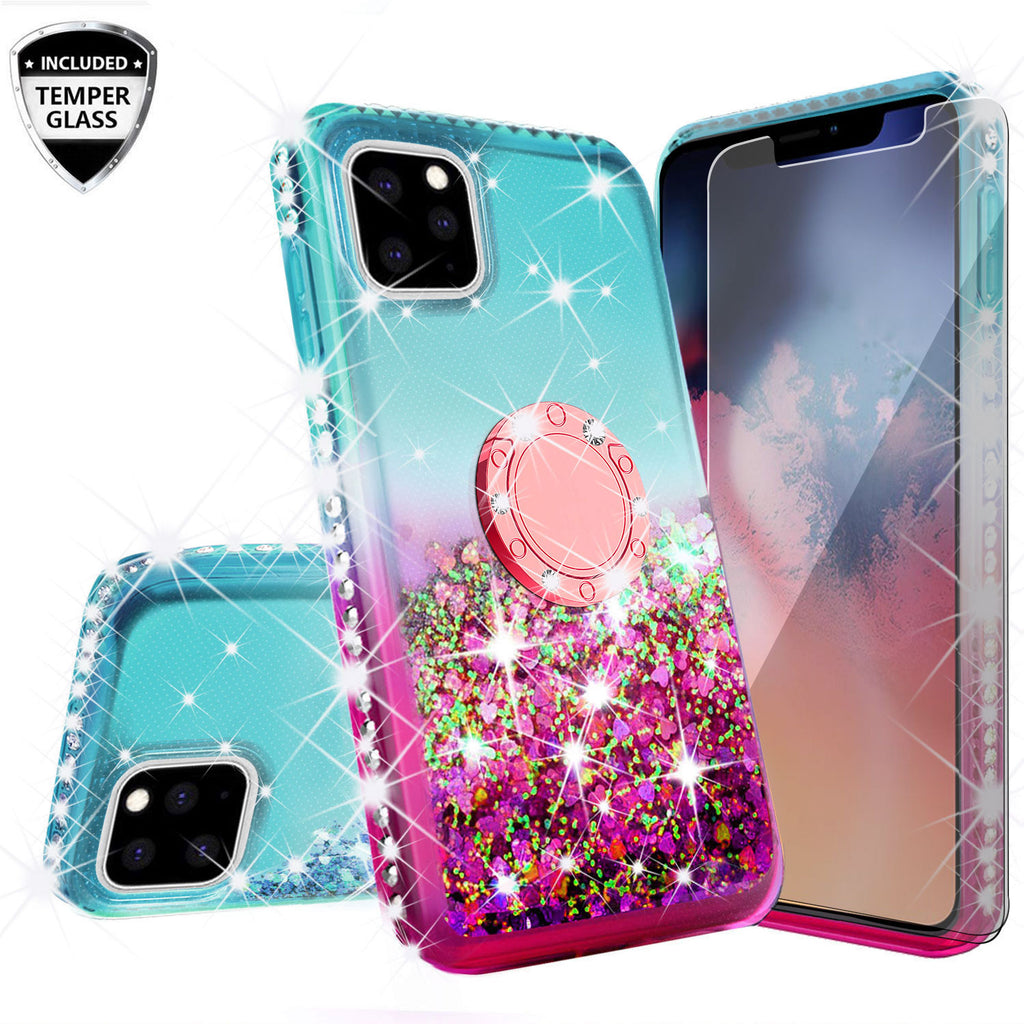 Glitter Phone Case Kickstand Compatible For Apple Iphone 11 Pro Case Spy Phone Cases And Accessories