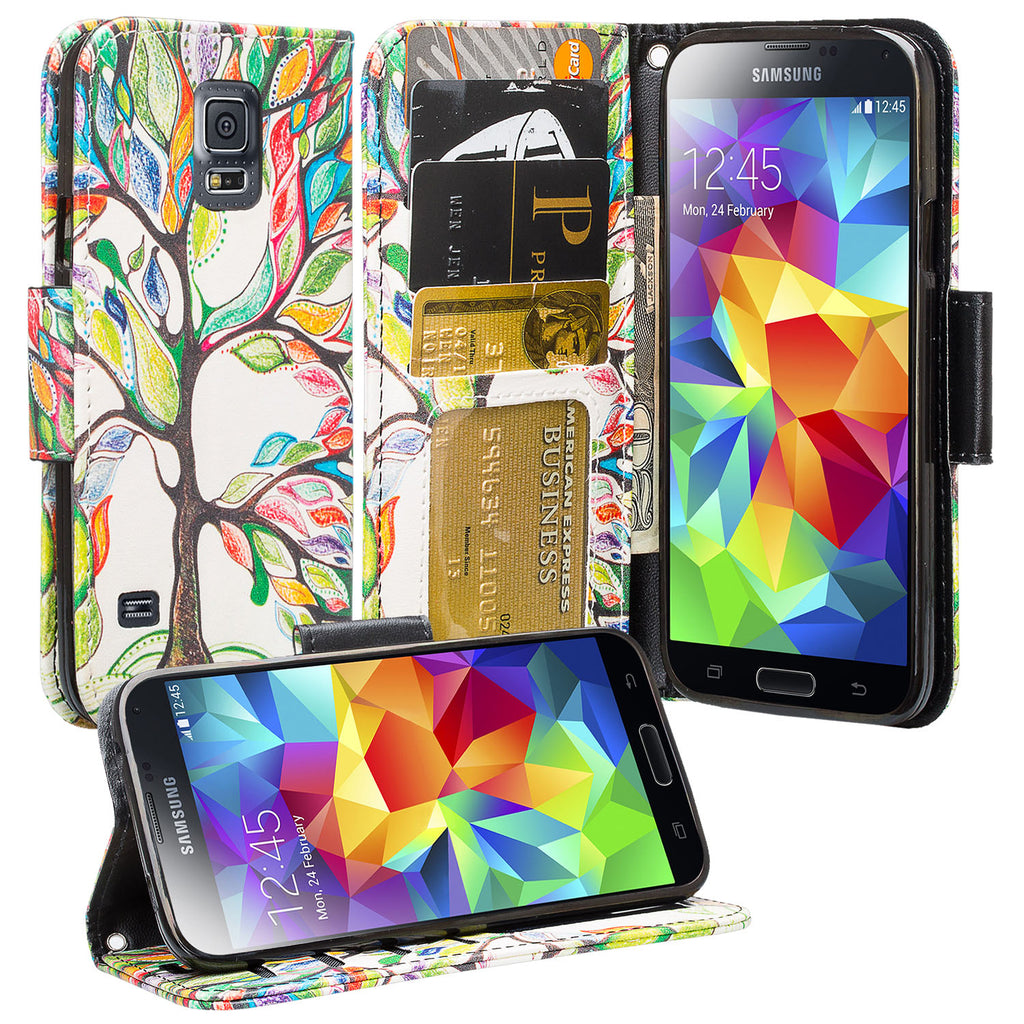 schapen leiderschap Betreffende Galaxy S5 Case, Wrist Strap Pu Leather Magnetic Fold[Kickstand] Wallet –  SPY Phone Cases and accessories
