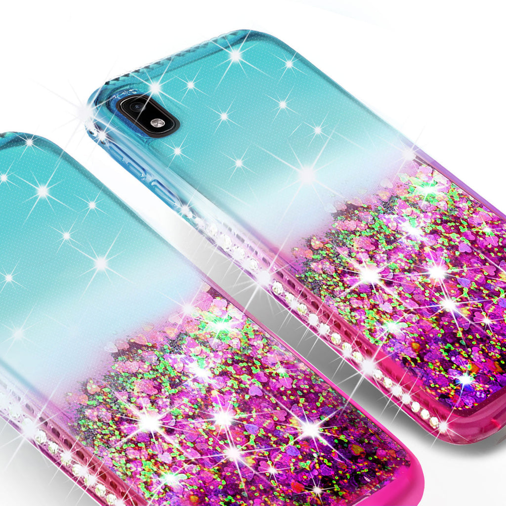 Samsung Galaxy A10e Case Liquid Glitter Phone Case Waterfall Floating Spy Phone Cases And 2243