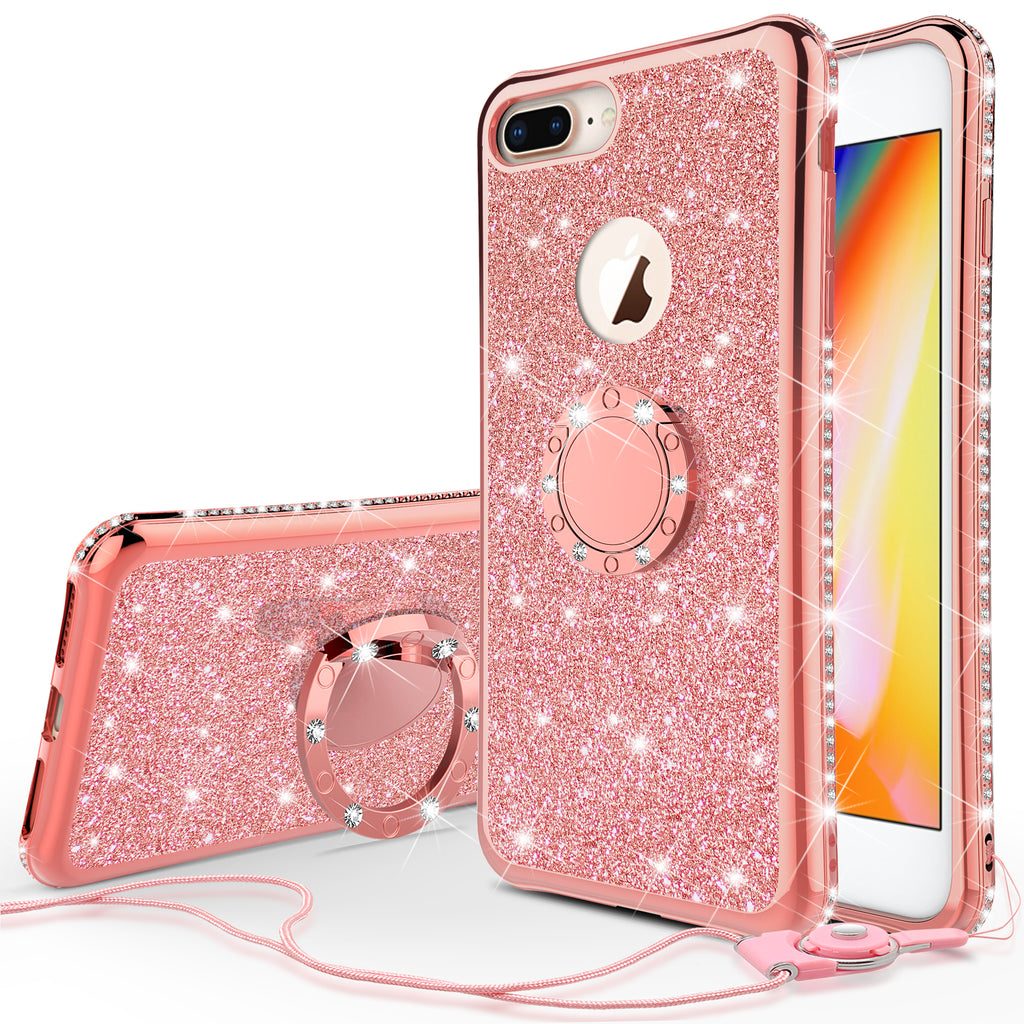 skade Uregelmæssigheder Uventet Glitter Cute Phone Case Girls Kickstand Compatible for Apple iPhone 7 – SPY  Phone Cases and accessories