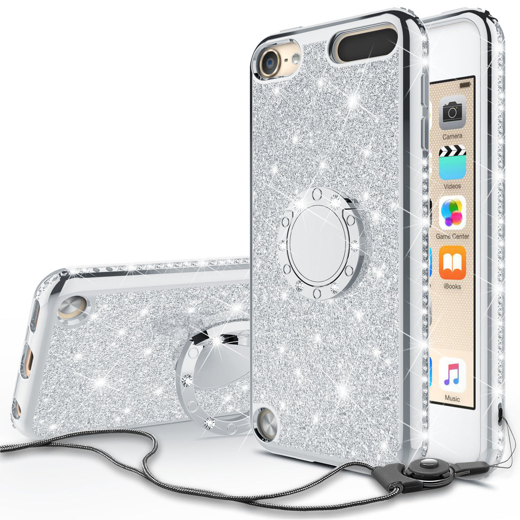 Glitter Cute Phone Case Girls Kickstand Compatible For Apple Ipod