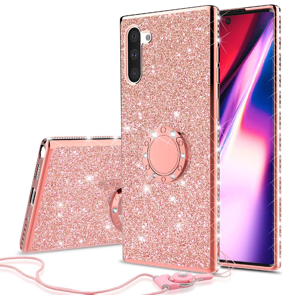 Note 10 Case, Glitter Phone Case Girls with Kickst – SPY Phone Cases and accessories