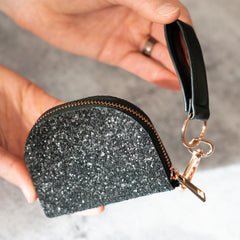 Black Glitter Sample Vial Mini Bag