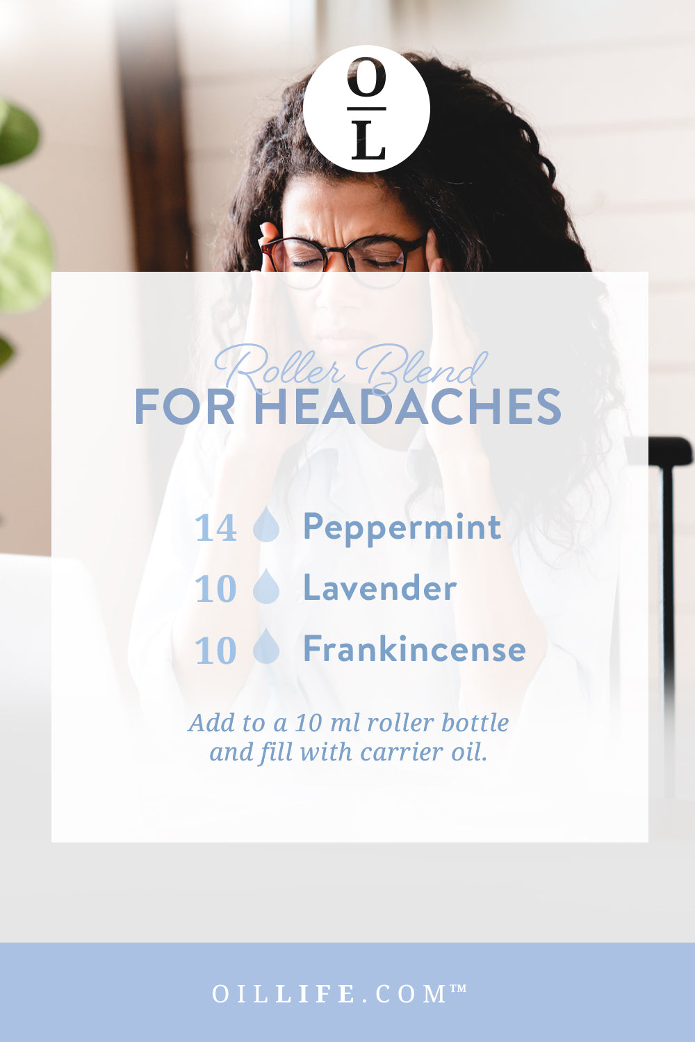 Try this essential oil roller blend for headaches!