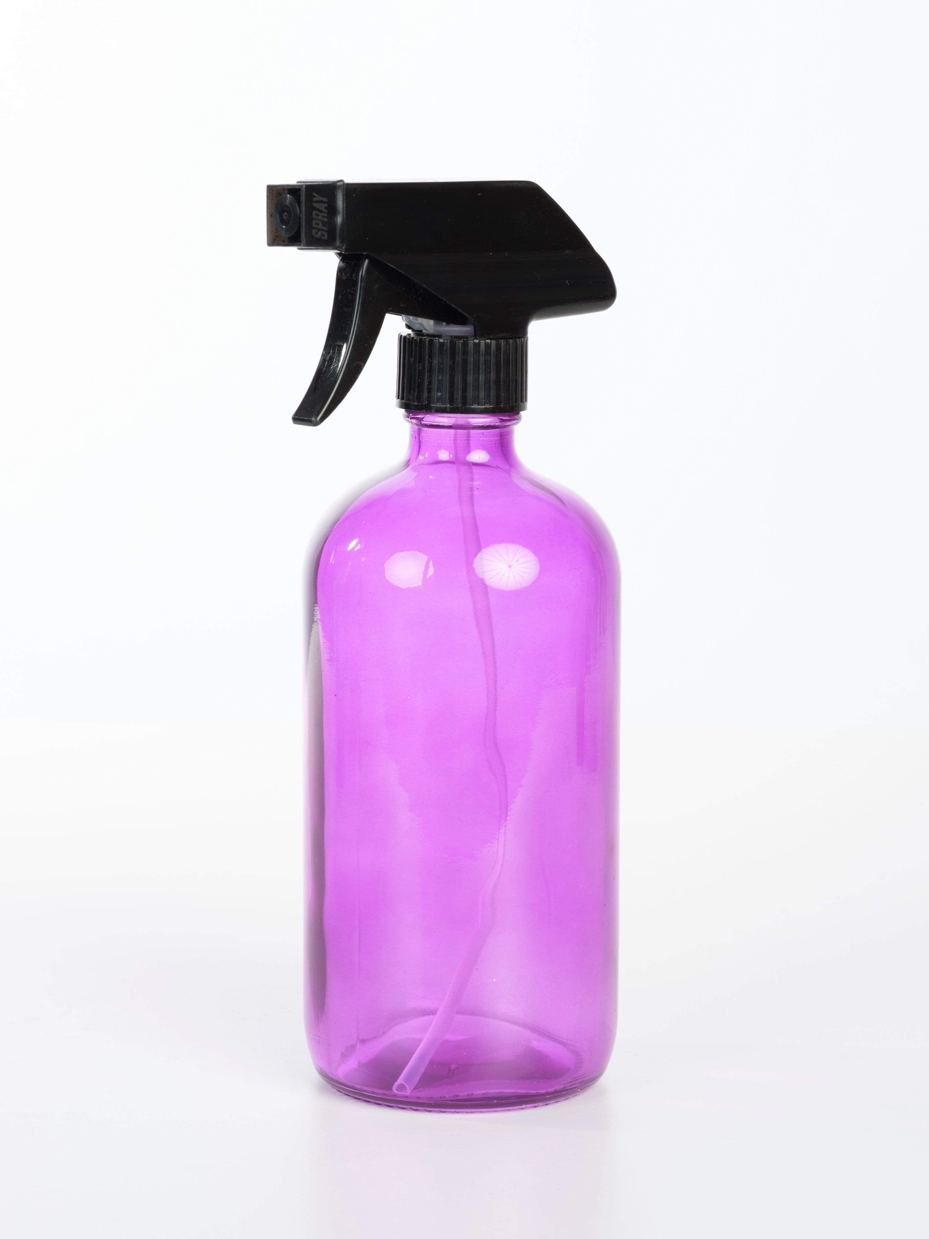 purple glass spray bottles