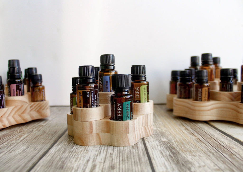 Wooden Essential Oil Display- Get a rotating essential oil 