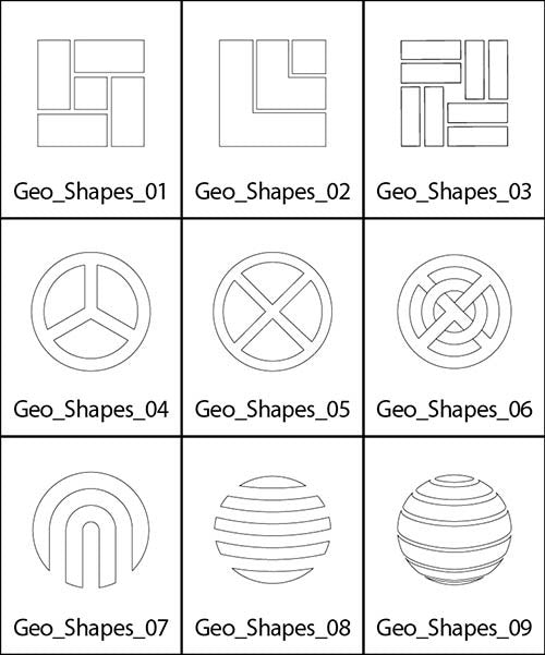 geometric shapes clip art