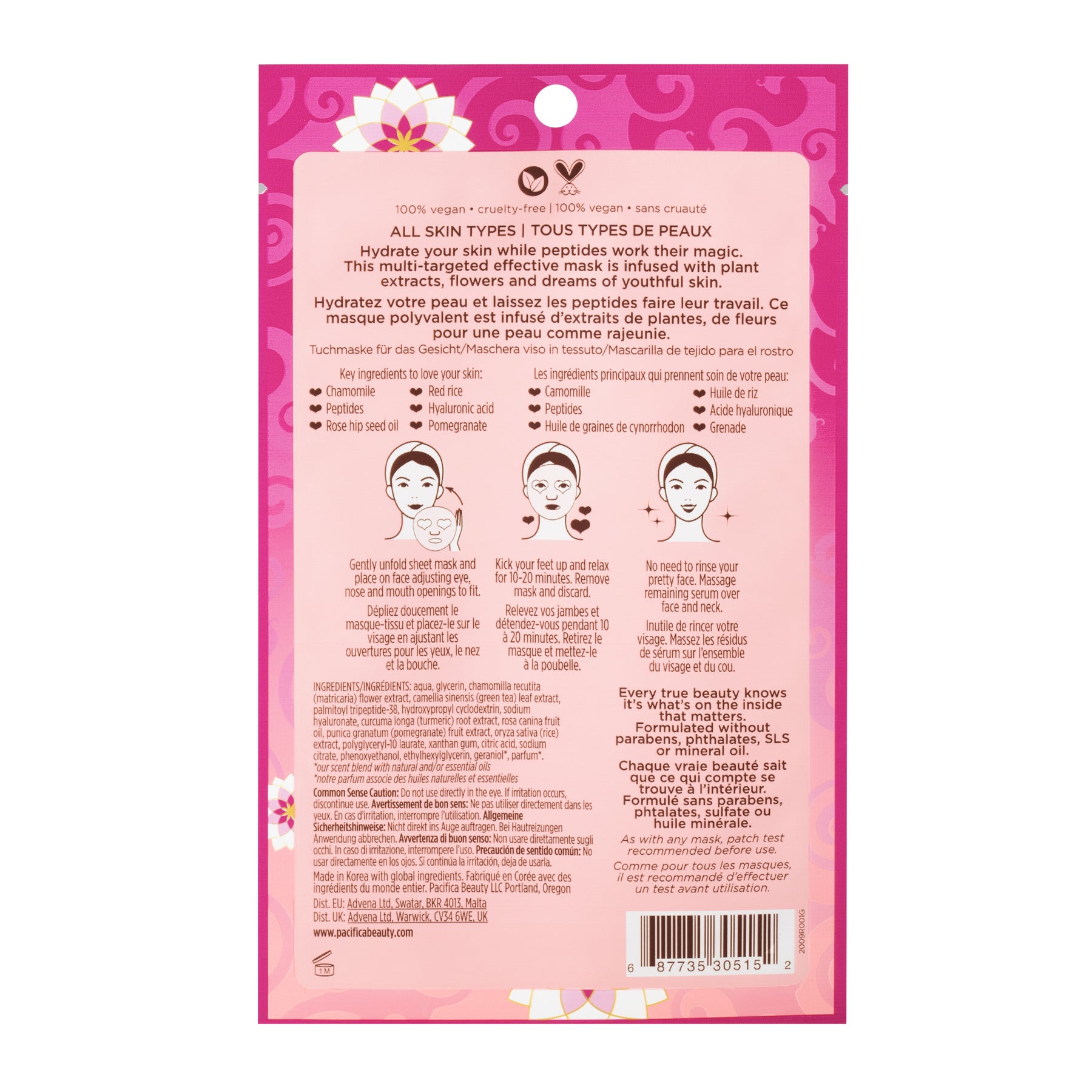 Disobey Time Rose & Peptide Facial Mask - Skin Care - Pacifica Beauty