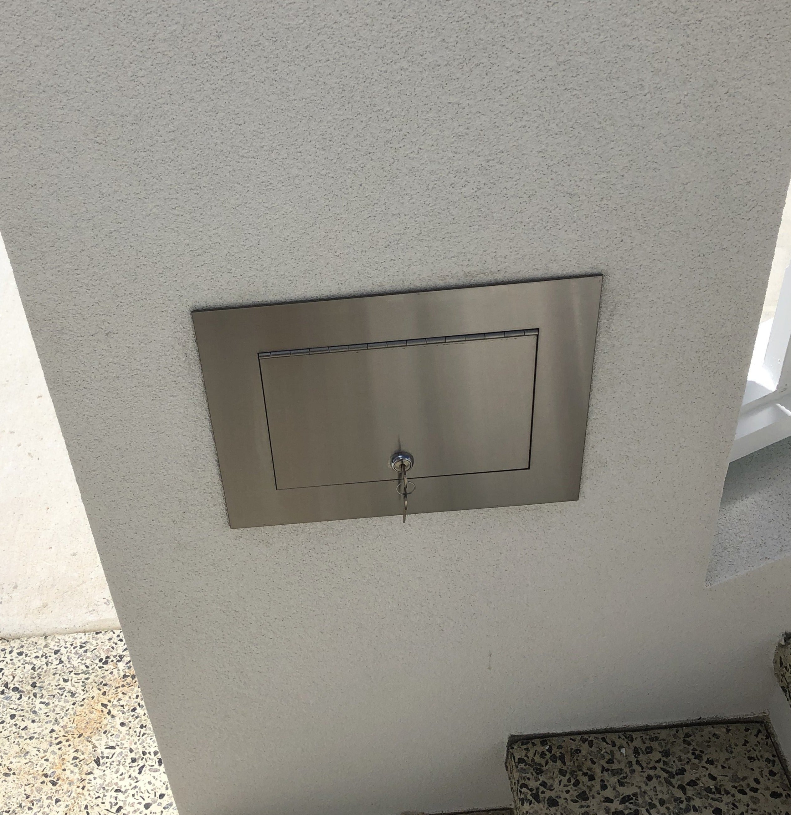 commercial metal door with mail slot