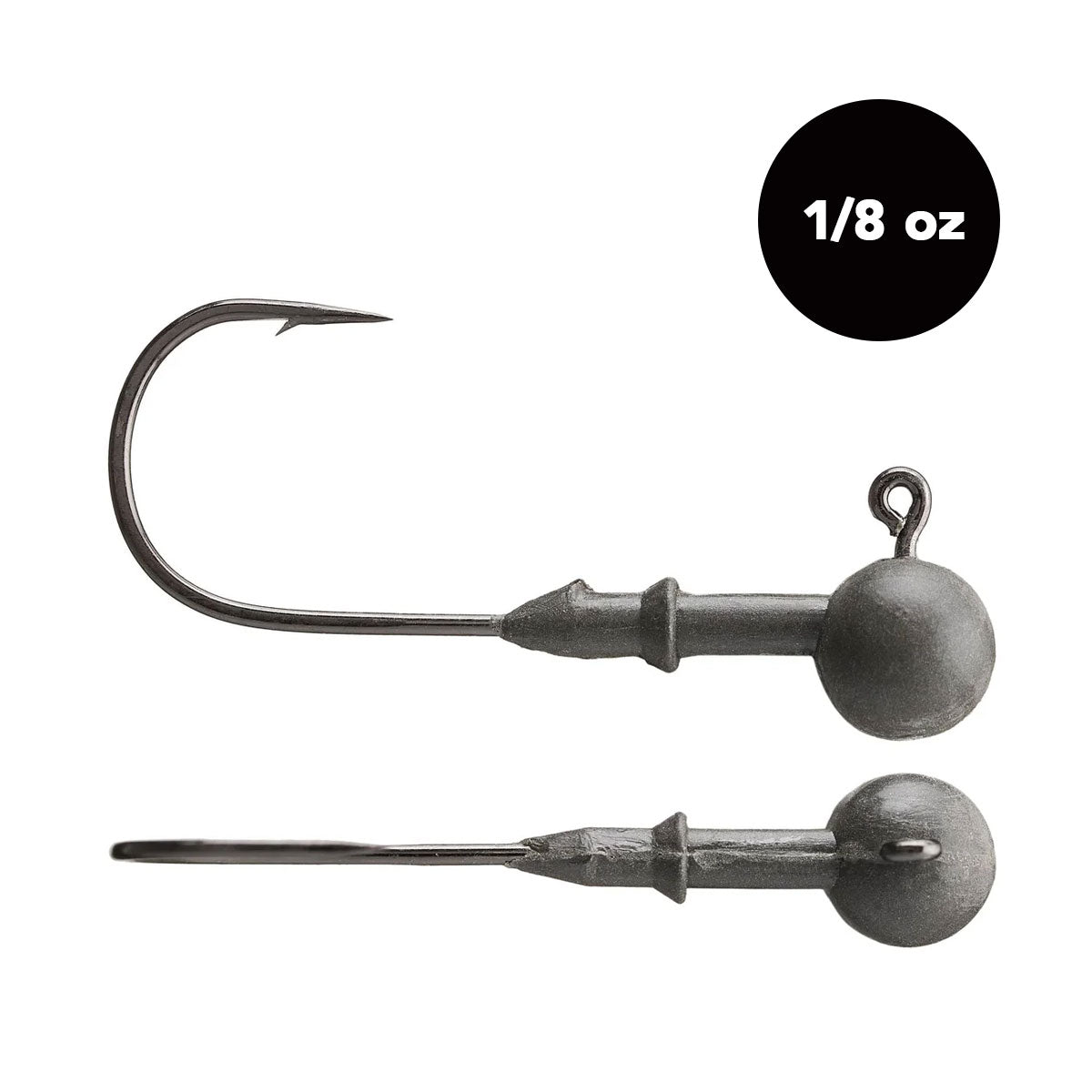 Product image for 1/8 oz Tungsten Ball Head Jig Head (3 pack) - Available in 3 Colors!