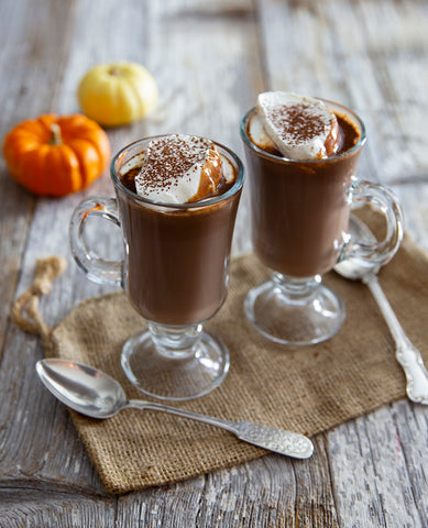 Chocolat chaud a la citrouille epicee / Spiced pumpkin hot chocolate