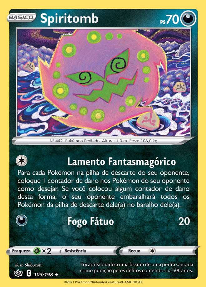 Qual a fraqueza do Spiritomb?