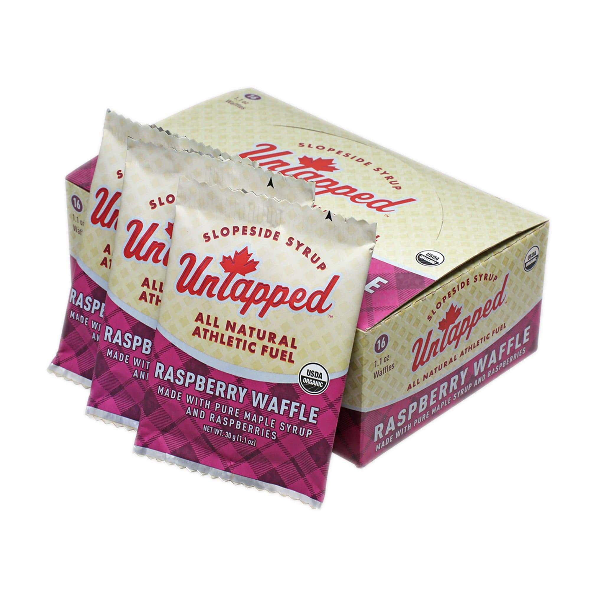 Untapped Waffle - Raspberry Waffles 3 Boxes (48 Waffles)