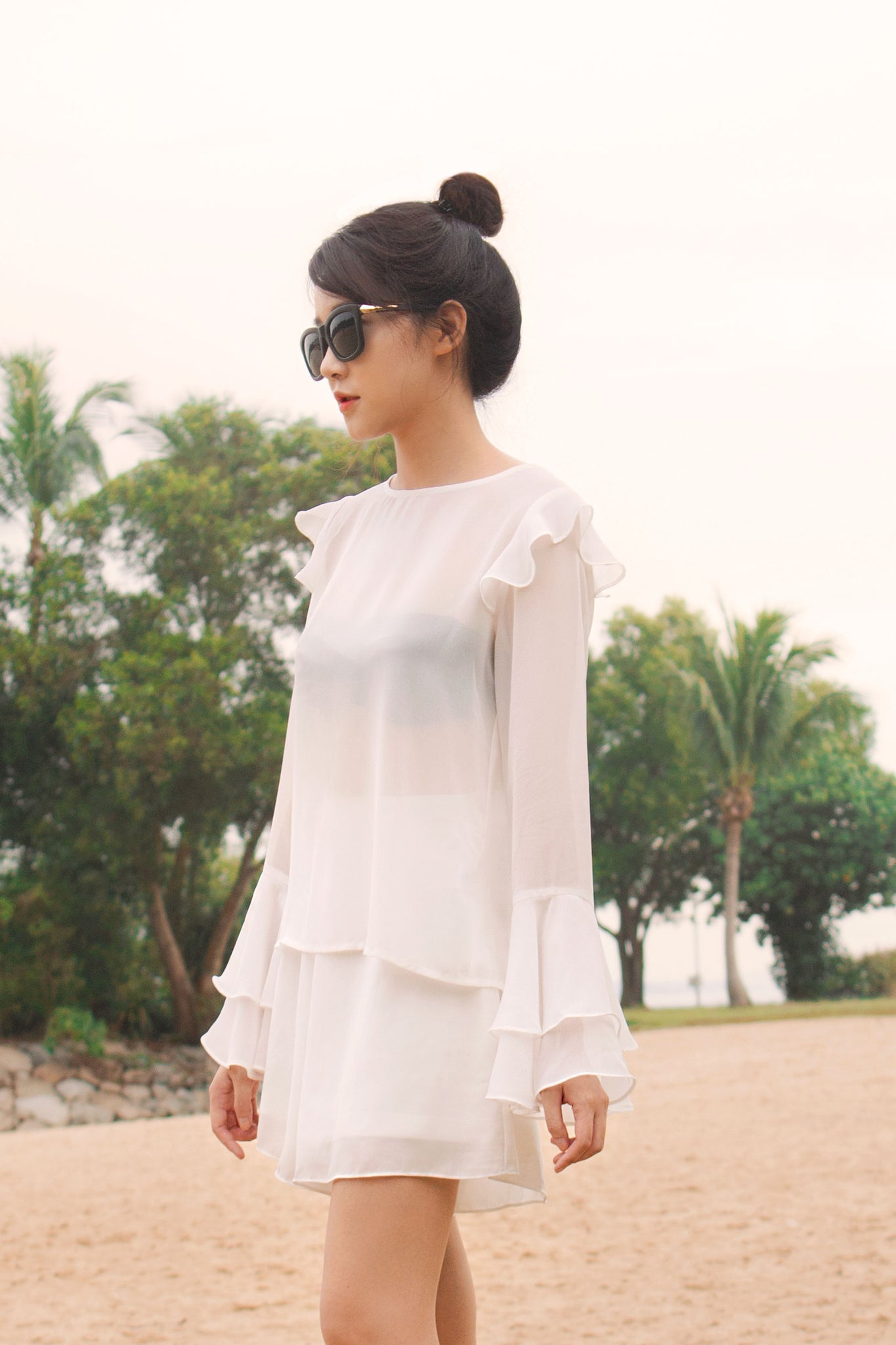 Ruffled Sleeves Blouse