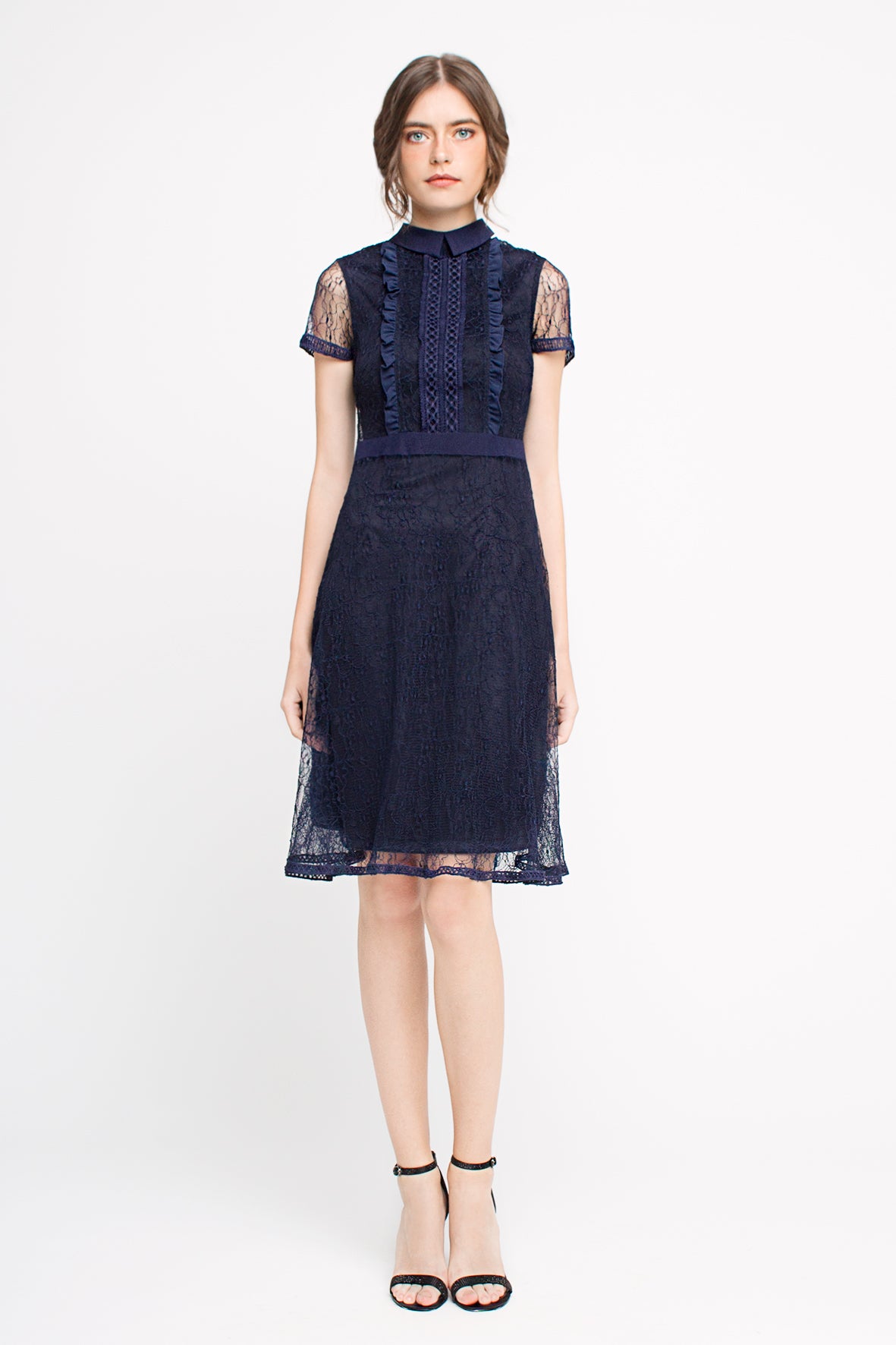 Lace Collared Dress – Half Phase