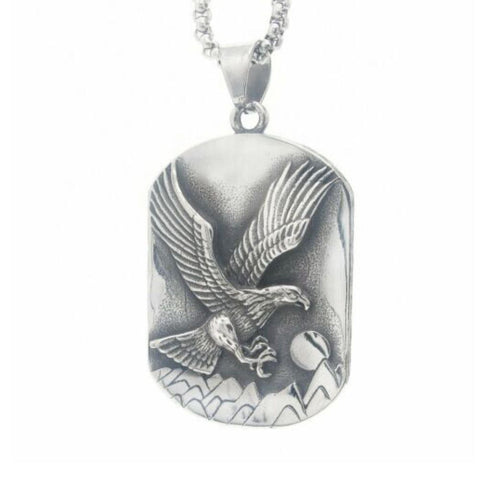 Vintage Silver Eagle Pendant Necklace – Onetify