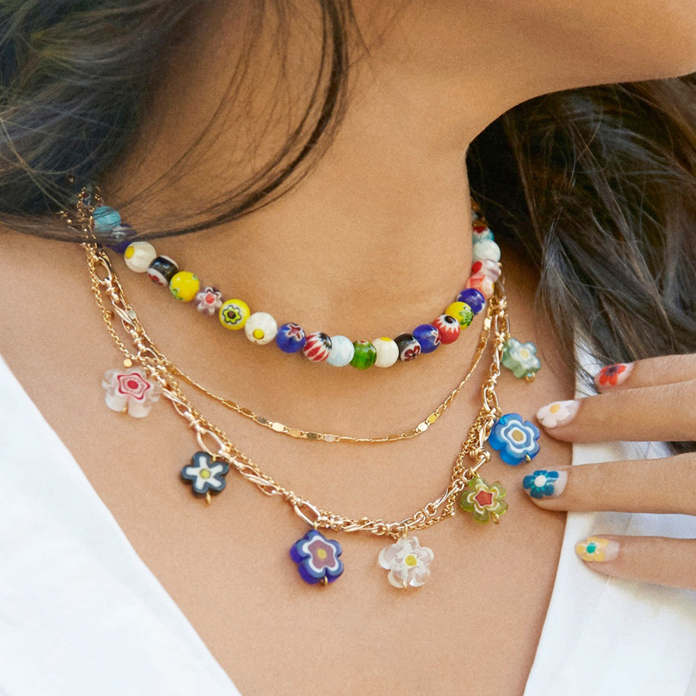 Candice Layered Multi-Color 2 PC Layered Necklace