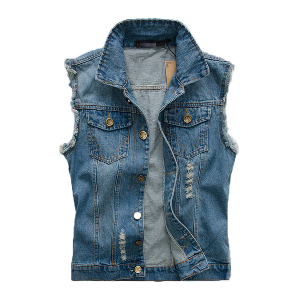 Mens Street Style Denim Vest – Onetify