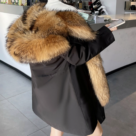 Hooded Winter Coat wth Detachable Faux Fur Lining – Amtify