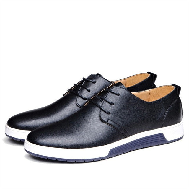 Mens Casual Daily Lace up Leather Shoes – Onetify