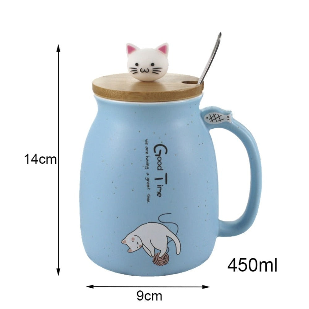 Cute Cartoon Sesame Cat Ceramic Mug Heat Resistant Milk Cup Coffee Cup For  Kids Perfect Breakfast Cup And Gift For Friends From Keyigou4, $15.46