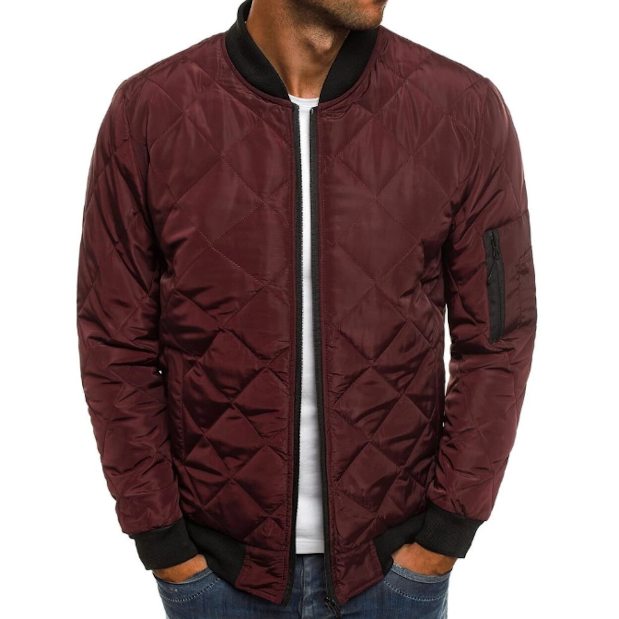 Mens Quilted Bomber Jacket – Onetify