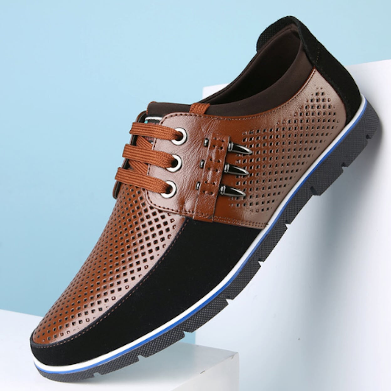 Mens Two Tone Lace Up Casual Shoes – Onetify
