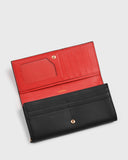 Ava Full Flap Long Wallet (Black)