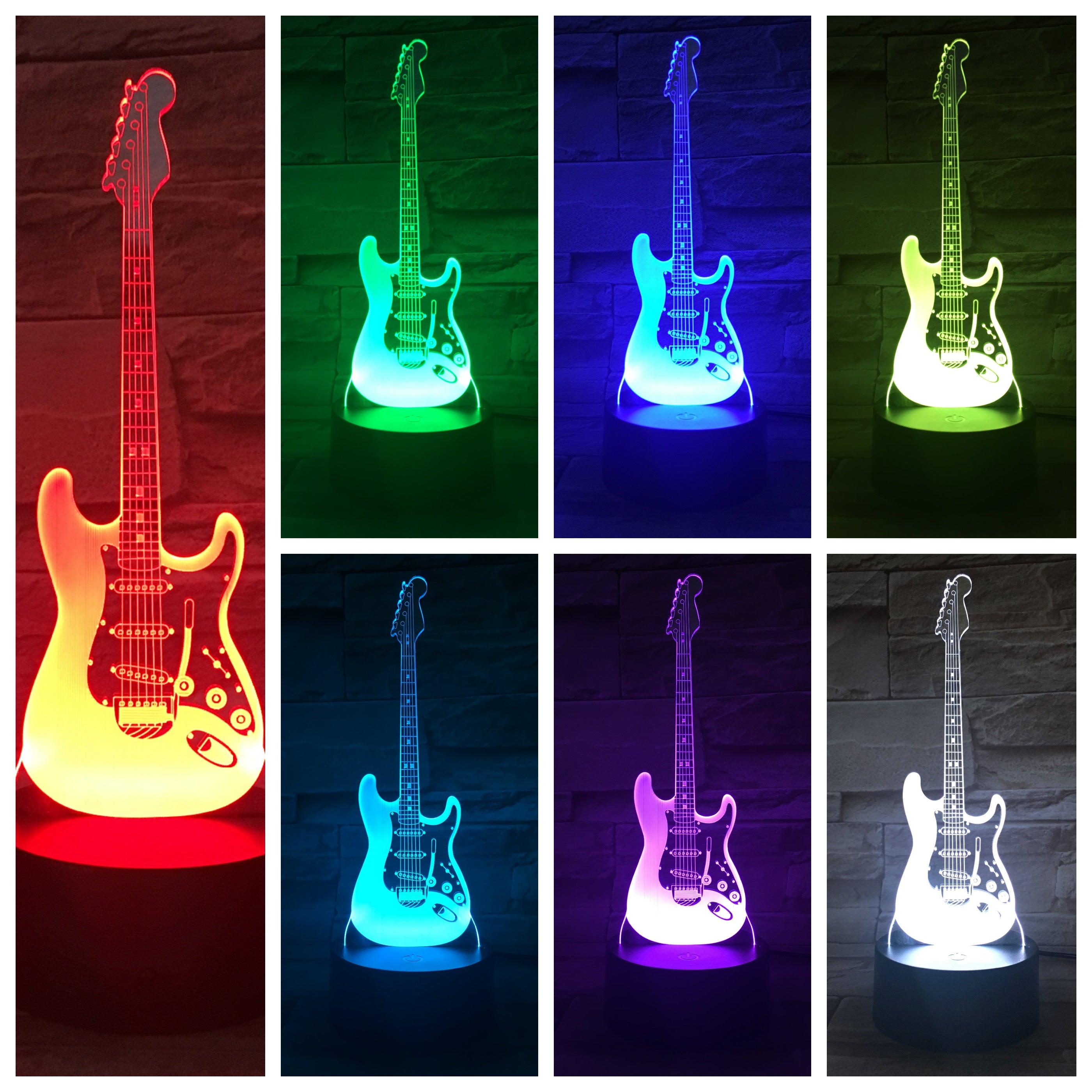  LED  Light USB 3D Luminaria Music Note Night Light Baby 