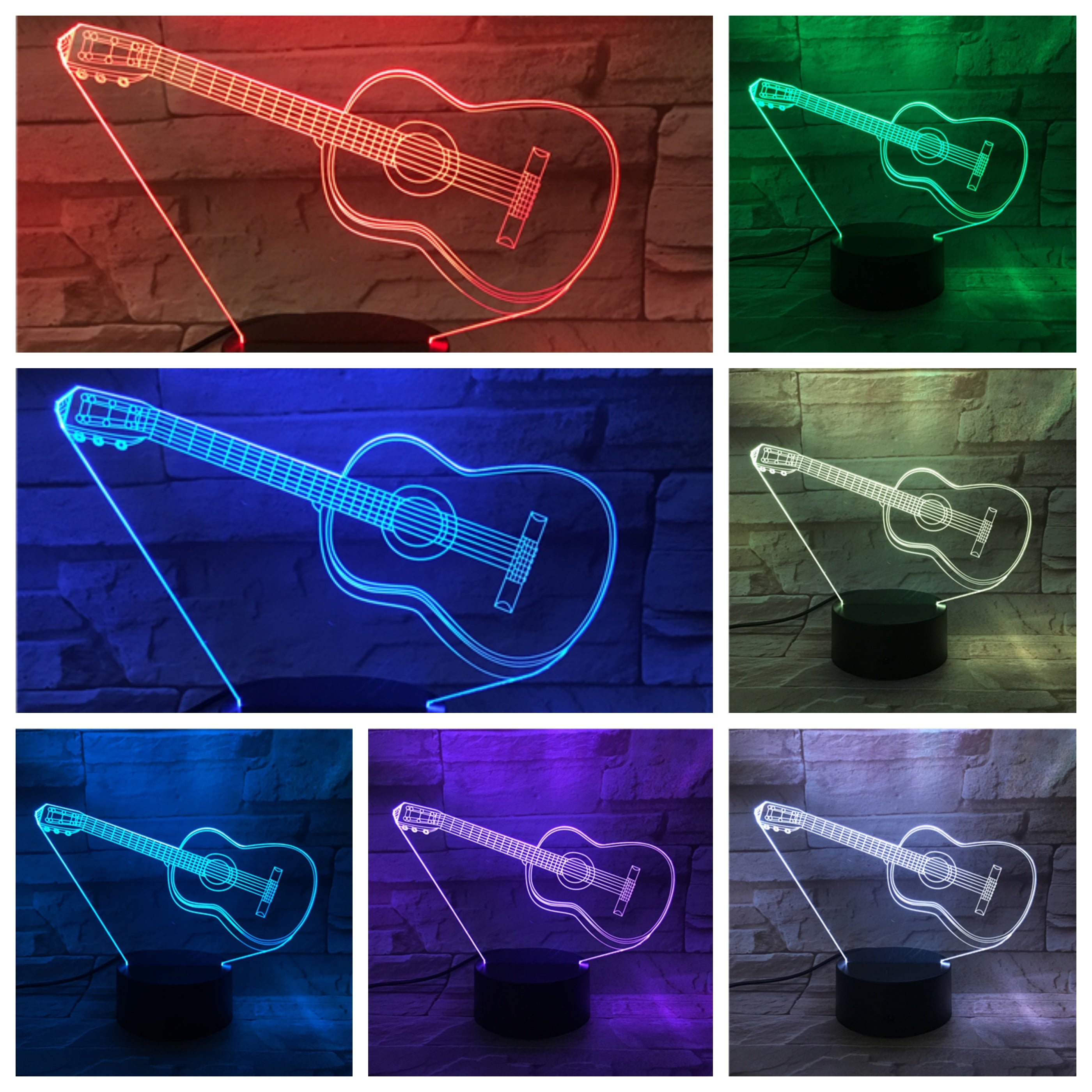  LED  Light USB 3D Luminaria Music Note Night Light Baby 