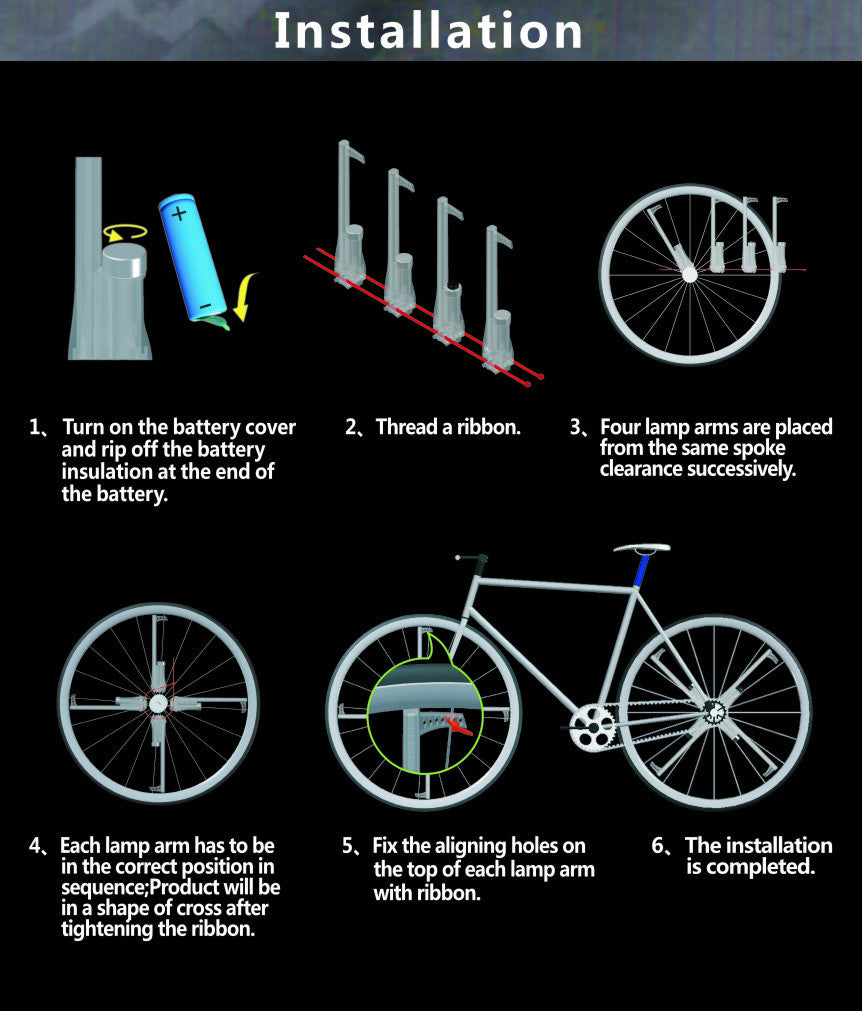 programmable bike wheel lights