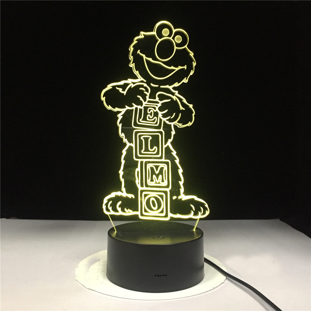 Led Night Light Cartoon Sesame Street Elmo Figure 3d Lamp Home Decoration Light Birthday Gift For Child Bedroom Novelty Lights