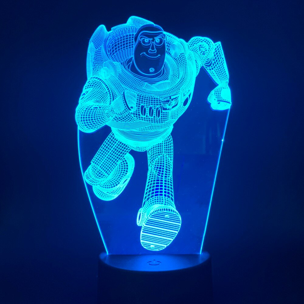 Touch Switch Led Night Light Toy Story 4 Buzz Lightyear Figure 3d Illusion Lamp Visual Light For Kids Bedroom Decor Nightlight