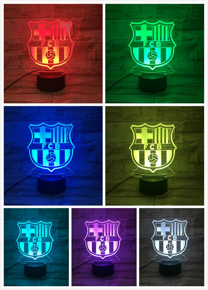 Twee graden Immigratie Brandweerman LED Night Light Football Club FC Barcelona 3D Illusion decorative ligh –  LightFurnitures