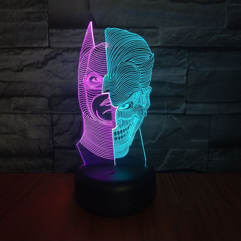  Joker  3D  Night Lamp Batman Hit Color Hoom Decor Bedroom 