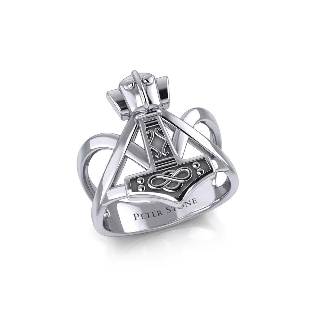 Thors Hammer Silver Ring TRI1960 - Jewelry