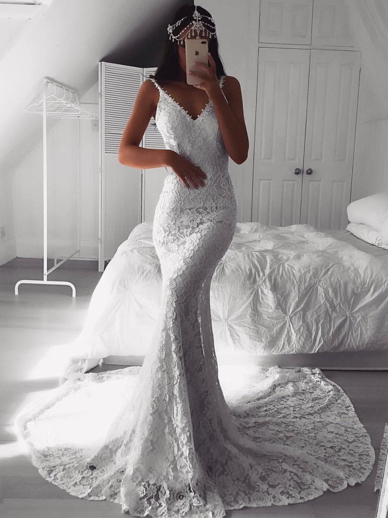 sparkling mermaid wedding dress