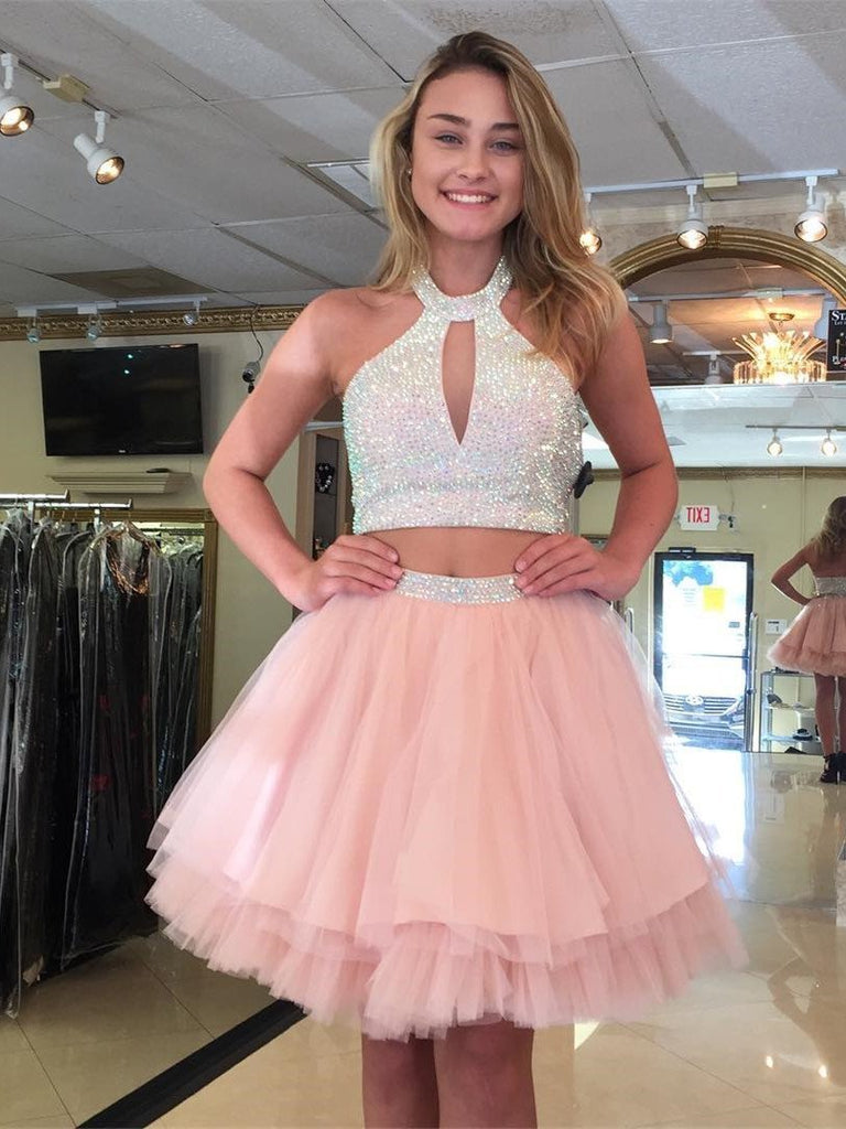 pink hoco dress