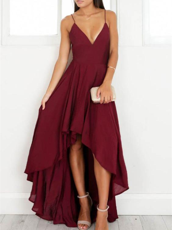 simple maroon dress