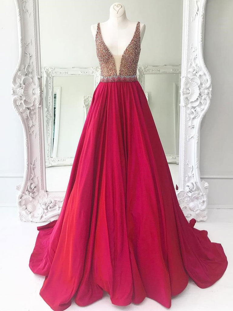 Red Tight Sparkly Prom Dress Ficts