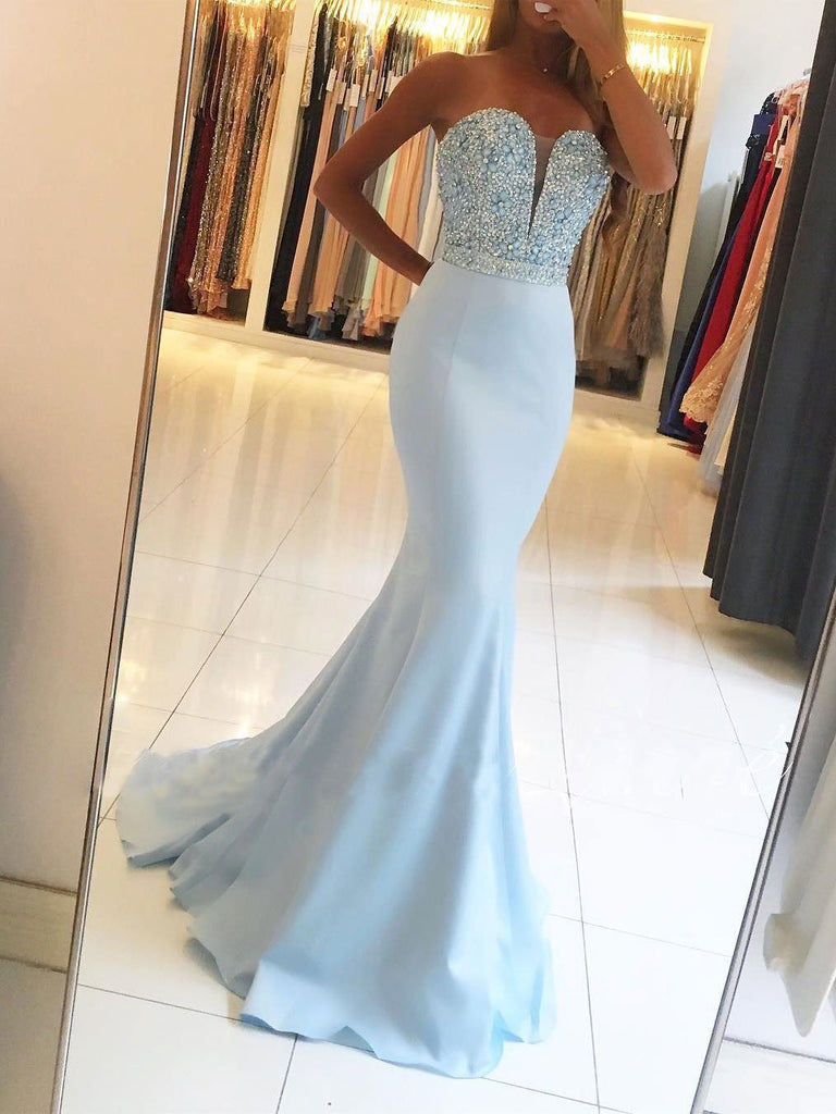 trumpet mermaid sweetheart prom dress