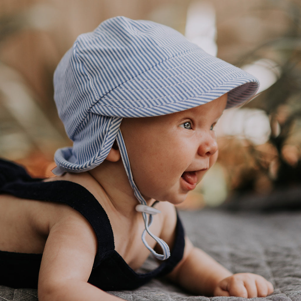 baby hat with strap